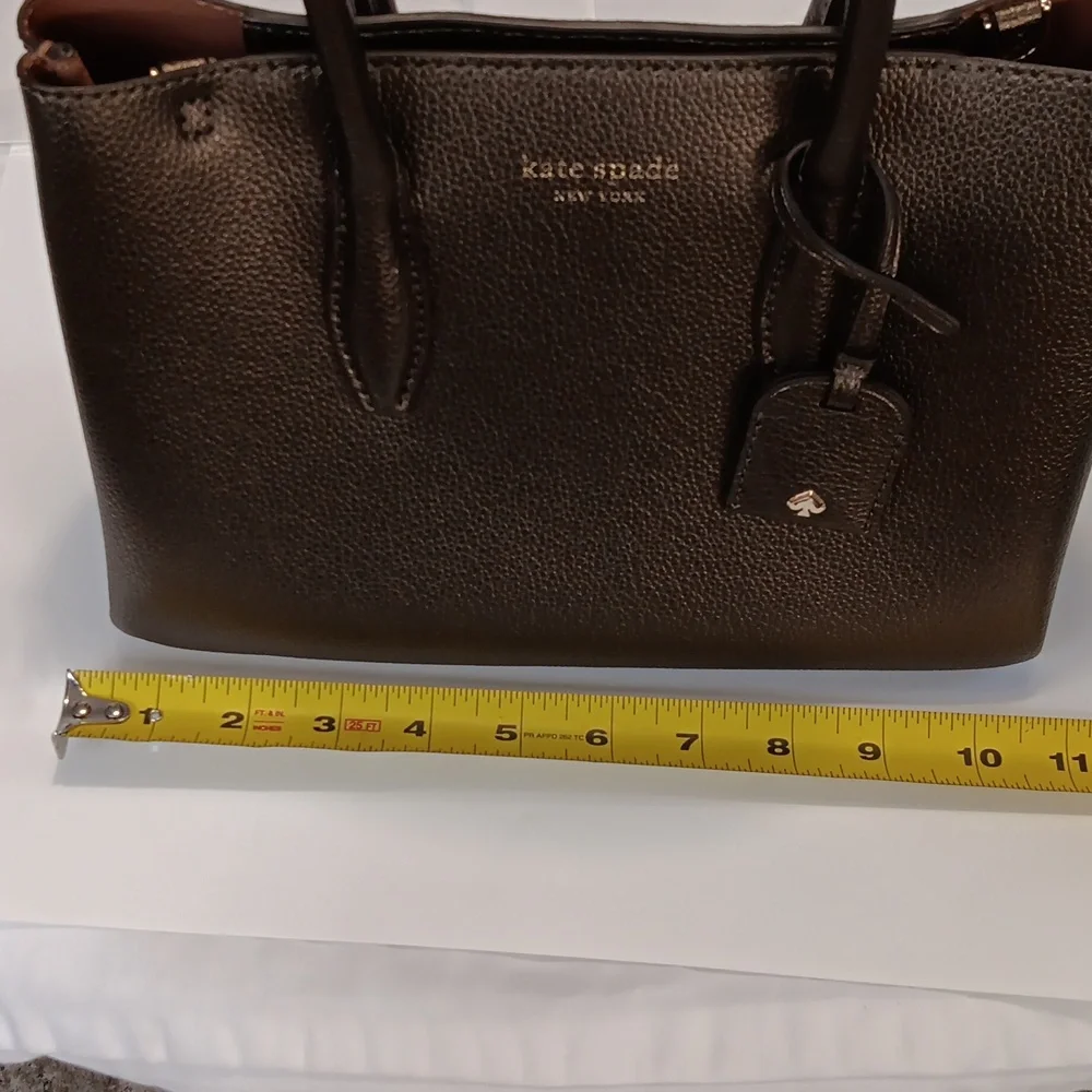 Kate Spade NWT Eva Zip Top Satchel  Metallic Bronze Purse with Crossbody straps